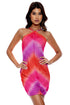 Luli Fama Luli Sunset Diamond Cut Short Dress